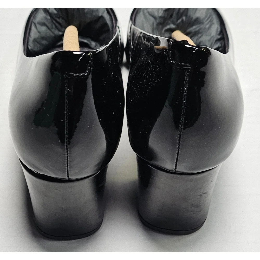 Rockport Total Motion TM‎ Salima Pump CG7773 Black Patent Leather Block Heel 5M